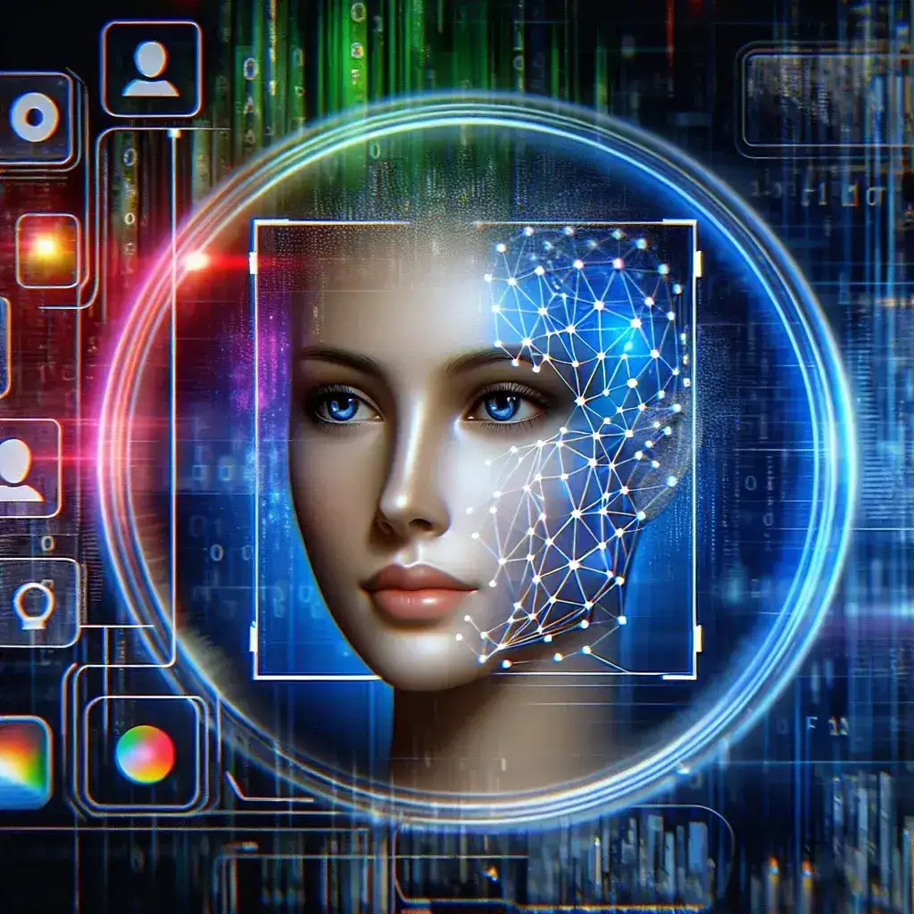 "Inteligencia Artificial en la edición de fotos: ejemplo de retrato editado digitalmente, mostrando mejoras en la calidad de imagen y detalles gracias a tecnología avanzada."