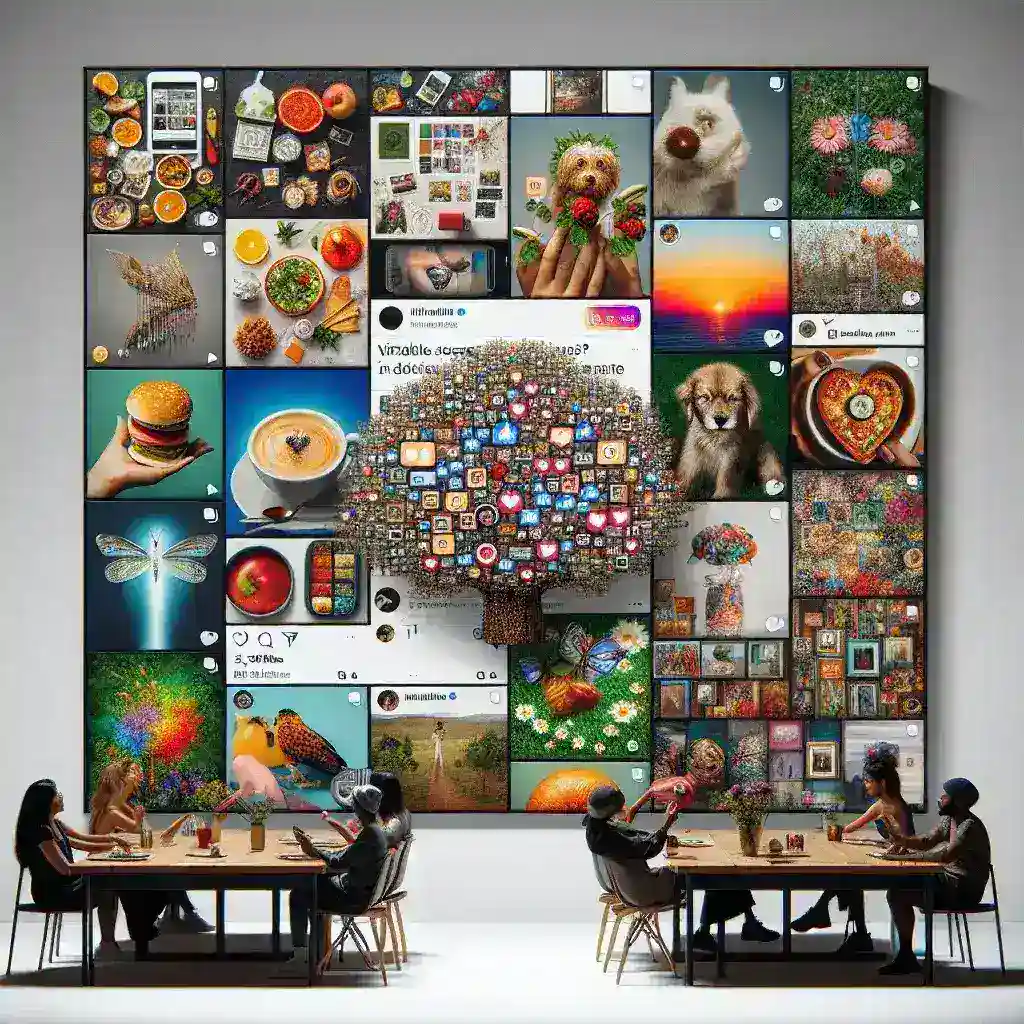 "Colorida imagen de una persona creando contenido para Instagram Stories, mostrando herramientas de edición y diseño en su dispositivo móvil, ilustrando la guía definitiva para lograr un éxito viral en redes sociales."